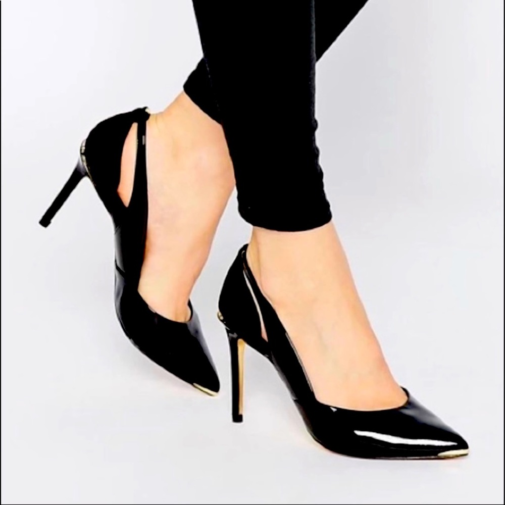 Ted Baker Patent Leather Cut Out Pumps